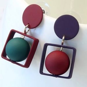 5 for 25$ Super Cute Geometric Asymmetric Earrings